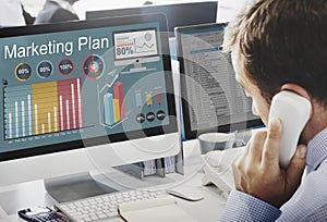 Marketing Plan Statistics Strategy Concept