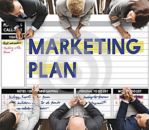 Marketing Plan Strategy Calendar Planner Concept