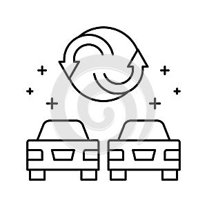 marketing rebranding line icon vector illustration