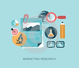 Marketing research concept illustration