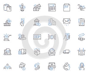 Marketing Research line icons collection. Insight, Analytics, Survey, Data, Analysis, Strategy, Focus group vector and