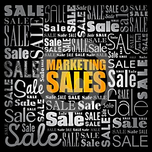 Marketing SALES word cloud collage