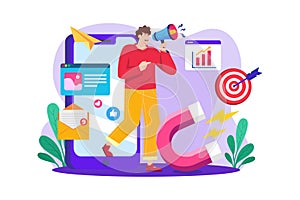 Marketing Specialist Illustration concept on white background