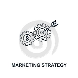 Marketing Strategy icon thin line style. Symbol from online marketing icons collection. Outline marketing strategy icon