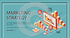 Marketing strategy landing page, database diagram.