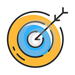 Marketing target line icon. Business target concept. Vector illustration concept