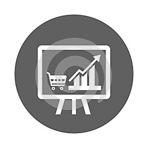 Marketing, trend, analysis, report, view icon. Gray vector design.