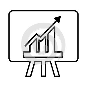 Marketing, trend, analysis, report, view line icon. Outline vector.