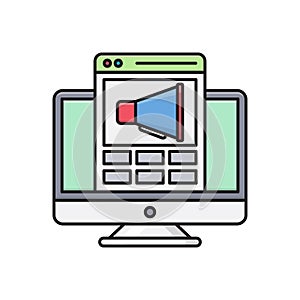 Marketing vector color flat icon