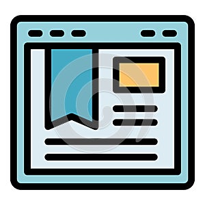 Marketing web page icon vector flat