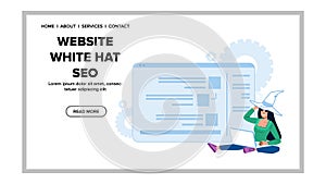 marketing website white hat seo vector