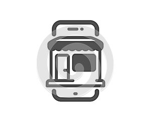Marketplace app icon. Online store sign. Vector