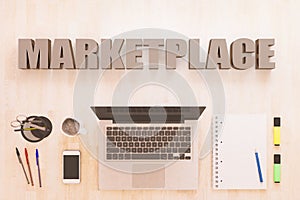 Marketplace text concept