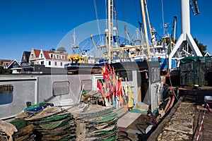 Marking flags on Urk fishing boat