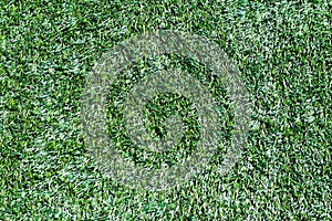 Marking a green artificial football field with a grass cover in the city stadium. The place for conducting competitions and