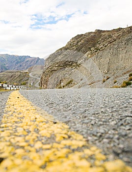 Marking mountain road