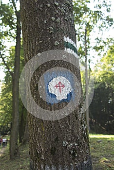 Marking the pilgrimage route of St. James and the tourist route