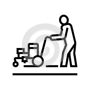 marking road line icon vector illustration