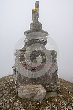 marking the top of the holy trinity near the city Pivka