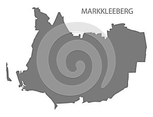 Markkleeberg German city map grey illustration silhouette shape