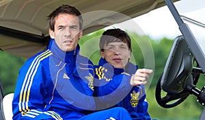 Marko Devic (L) and Yevhen Konoplyanka (R)