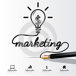 Markrting concept infographic
