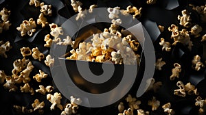 marks popcorn black background