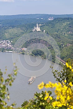 Marksburg Castle at the River Rhine