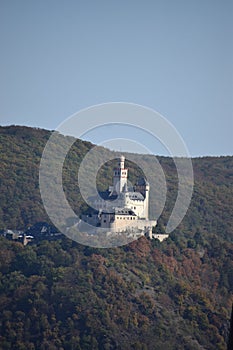 Marksburg, the only never destroyed castle in Mittelrheintal