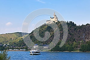 Marksburg over the Rhine seen from the west