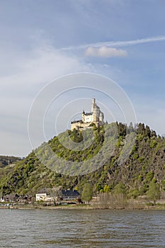 Marksburg in the Rhine valley at Braubach, Germany