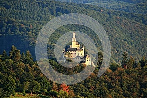 Marksburg in the romantic Rhine Valley, Germany seen from the north