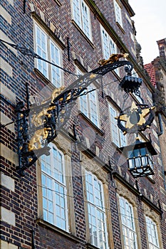 Marktplatz or market square in the historical centre of the medieval Hanseatic City of Bremen, Germany Jily 15, 2021