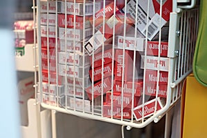 Marlboro cigarette boxes