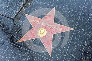 Marlene Dietrich star on Hollywood Walk of Fame