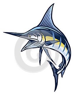 Marlin fish mascot