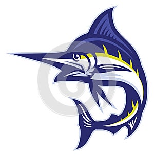 Marlin fish mascot