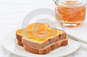 Marmalade on toast photo