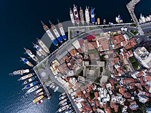 Marmaris marina and castle in Turkey