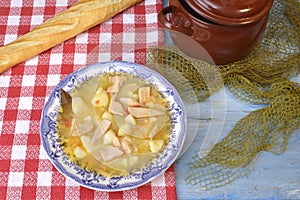 Marmite or marmitako stewe potatoes and albacore photo