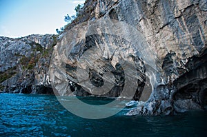 Marmol Cathedral rock formation, Carretera Austral, HIghway 7, C