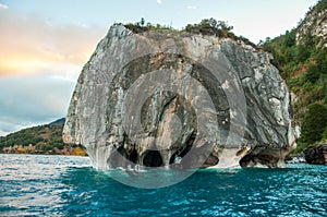 Marmol Cathedral rock formation, Carretera Austral, HIghway 7, C