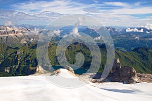 Marmolada glacier, Dolomites, Alps, Italy