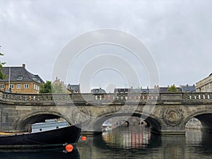 Marmorbroen or marble bridge as seen  from the boat cruise, Copenhagen