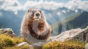 marmot with questioning look, AI Generative