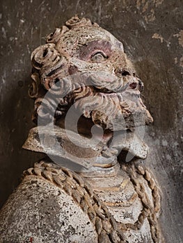 Marmoutier Abbey, Alsace. Details of medieval interior. Exterior view