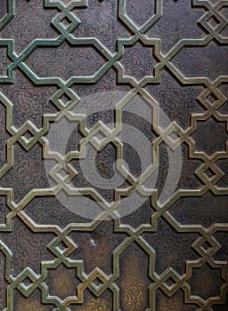 maroccan ornate metal door pattern