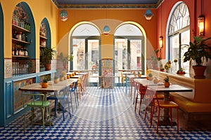 Marocco Cafe Design, Bohem Cool Restaurant in African Style, Maroccan Cafe Interior