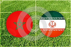 Marocco vs Iran football match