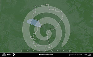 Marocharauski Sielsaviet outlined, Belarus. Physical